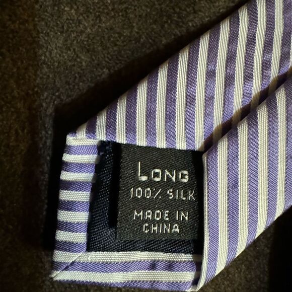 Jos A Bank Executive Collection 100% Silk Tie BLUE Stripe Italy - Picture 2 of 4